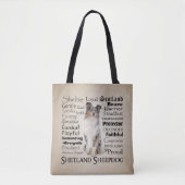 Blaue Merle Sheltie Merkmal-Tasche Tasche (Vorderseite)