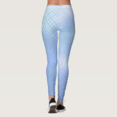 Blaue Mermaid-Scanner-Leggings Leggings (Rückseite)