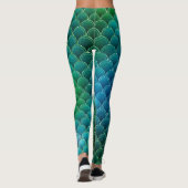 Blaue Mermone Leggings (Rückseite)