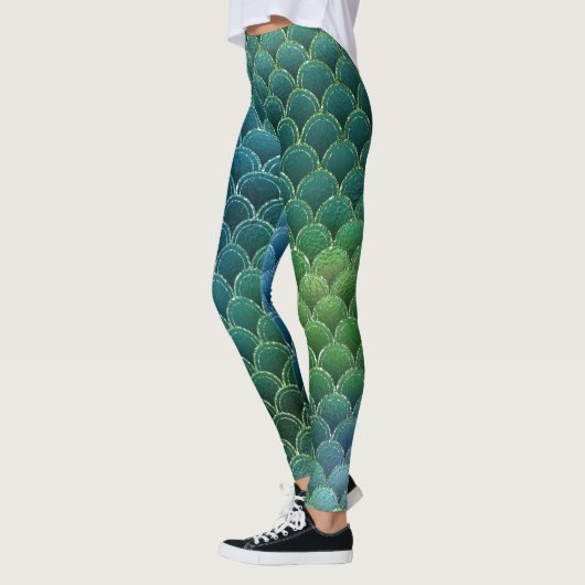 Blaue Mermone Leggings (Links)