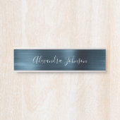 Blaue Metallic Foil Parco Civico-Ciani Türschild (Vorderseite )