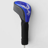 Blaue Metallic Silber Phoenix Monogramm Anfangsbuc Golf Headcover (angewinkelt)