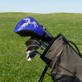 Blaue Metallic Silber Phoenix Monogramm Anfangsbuc Golf Headcover (In SItu)