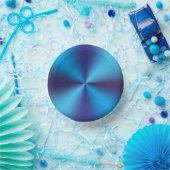 Blaue Metallic Textur Pappteller (Party)