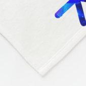 Blaue metallisch glänzende Schneeflocken Weihnacht Fleecedecke (Ecke)