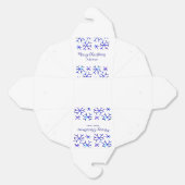 Blaue metallisch glänzende Schneeflocken Weihnacht Geschenkschachtel (Ungeklappt)