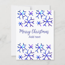 Blaue metallisch glänzende Schneeflocken Weihnacht