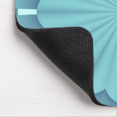 Blaue metallische Abstrakte Blume Mousepad (Ecke)