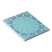 Blaue metallische Abstrakte Blume Notizblock (angewinkelt)