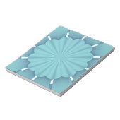 Blaue metallische Abstrakte Blume Notizblock (Rotiert)