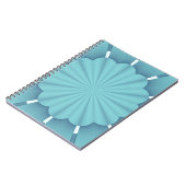 Blaue metallische Abstrakte Blume Notizblock (Linke Seite)