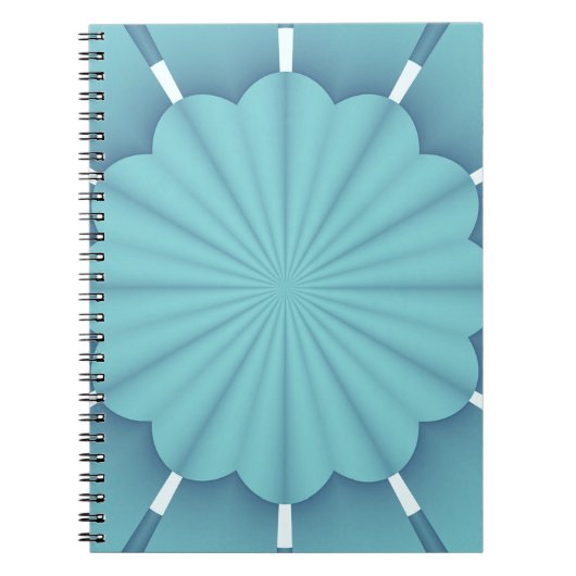 Blaue metallische Abstrakte Blume Notizblock (Vorderseite)