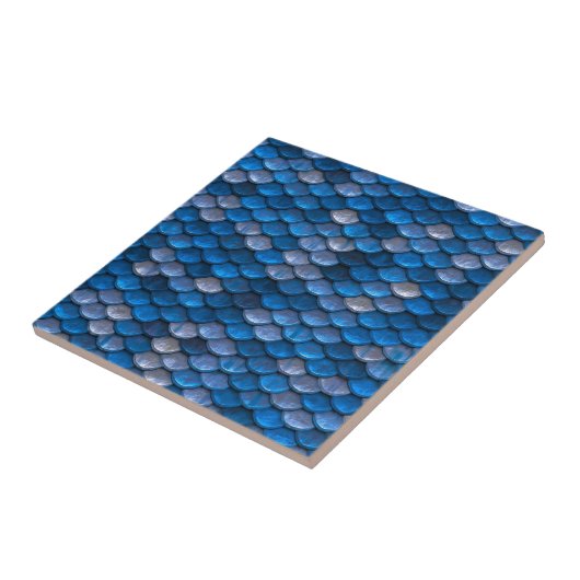 Blaue metallische fliese (Seite)