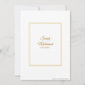 Blaue Metallische Hochzeit der Trellis Einladung (Rückseite)