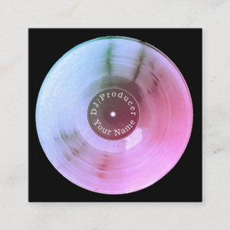 Blaue metallische quadratische visitenkarte