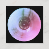 Blaue metallische quadratische visitenkarte (Vorderseite)