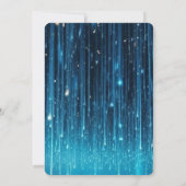 Blaue Meteordusche Landschaft Einladung (Rückseite)