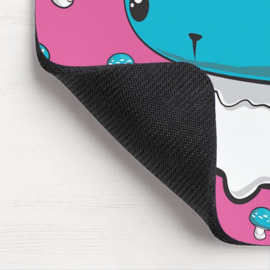 Blaue Mewshroom Mousepad (Ecke)