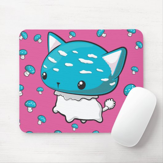 Blaue Mewshroom Mousepad (Mit Mouse)