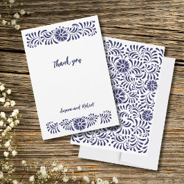 BLAUE MEXICAN TALAVERA DANKESKARTE