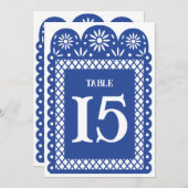 Blaue mexikanische Tischnummer (Vorne/Hinten)