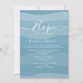 Blaue Micro-Hochzeit Einladung (Vorderseite)