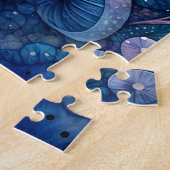 Blaue Milch Pilz Wasserfarbe Kunst Puzzle (Seite)