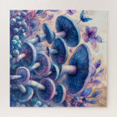 Blaue Milch Pilz Wasserfarbe Kunst Puzzle (Horizontal)