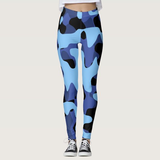 Blaue Militärübung Leggings (Vorderseite)