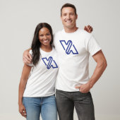 Blaue Minimal-Buchstaben-VA-Classic T-Shirt (Unisex)