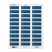 Blaue Minimal-Et-Zeichen-Namen Adresse (Vorne)