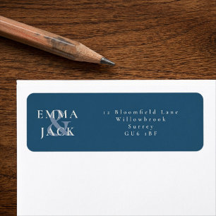 Blaue Minimal-Et-Zeichen-Namen Adresse