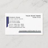 Blaue minimale Visitenkarte (Rückseite)