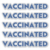 Blaue minimalistische, einfache, moderne Aufkleber (Vorderseite)