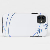 Blaue Minimalistische Katze (iPhone 5/s) Case-Mate iPhone Hülle (Rückseite (Horizontal))