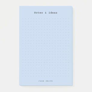 Blaue minimalistische und personalisierte retro Äs Post-it Klebezettel
