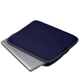 Blaue Minimallinien Laptopschutzhülle (Vorne Knopf)