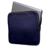 Blaue Minimallinien Laptopschutzhülle (Vorderseite Links)