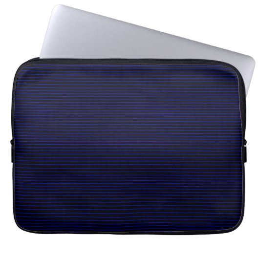 Blaue Minimallinien Laptopschutzhülle (Vorderseite)