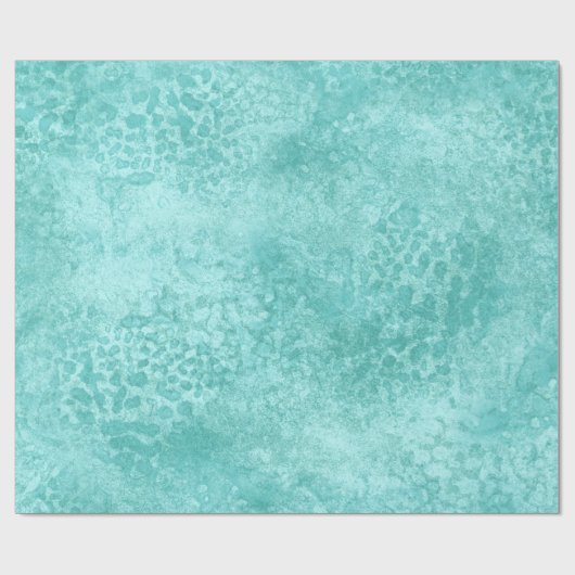 Blaue Minze Meeresgrüne Textur Geschenkpapier (Flach)