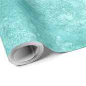 Blaue Minze Meeresgrüne Textur Geschenkpapier (Rolleneckpunkt)