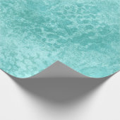 Blaue Minze Meeresgrüne Textur Geschenkpapier (Ecke)