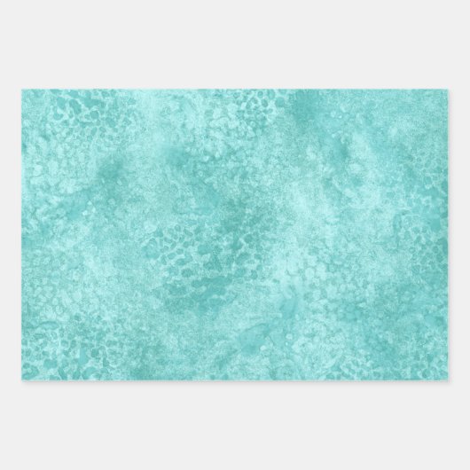 Blaue Minze Meeresgrüne Textur Geschenkpapier Set (Vorderseite 3)