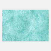 Blaue Minze Meeresgrüne Textur Geschenkpapier Set (Vorderseite)