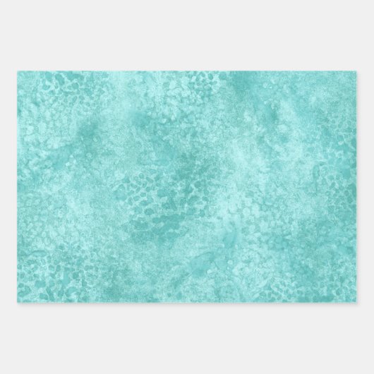 Blaue Minze Meeresgrüne Textur Geschenkpapier Set (Vorderseite)