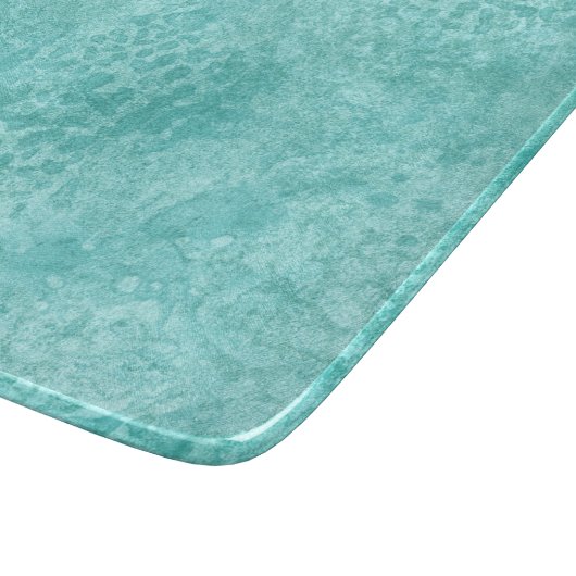 Blaue Minze Meeresgrüne Textur Schneidebrett (Ecke)