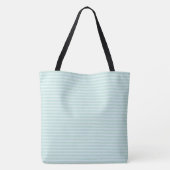 Blaue Minzstreifen-Klassiker Monogramm-Initialen Tasche (Rückseite)
