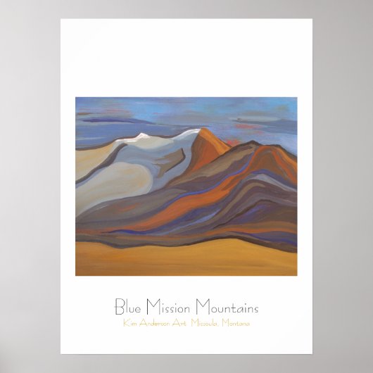 Blaue Missionsberge Poster (Vorne)