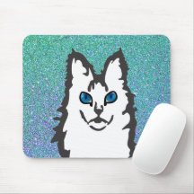 Blaue Mit Augen Angora-Katze