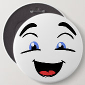 BLAUE MIT AUGEN BUTTON (Vorne & Hinten)